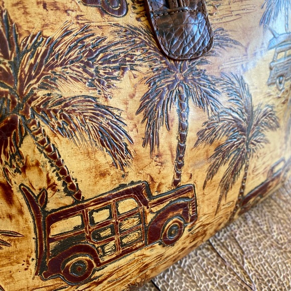 🌴1st Edition🌴CHOCOLATE COPA CABANA ISABELLE BRAHMIN +TORY BURCH BANANAS TASSEL - Picture 7 of 14